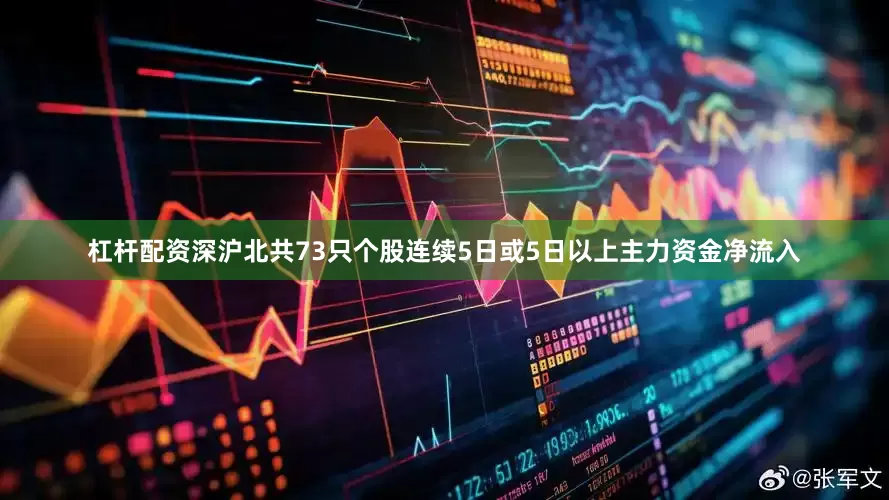 杠杆配资深沪北共73只个股连续5日或5日以上主力资金净流入