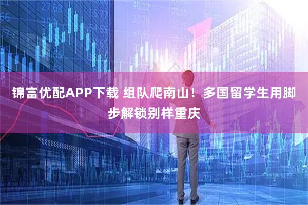 锦富优配APP下载 组队爬南山！多国留学生用脚步解锁别样重庆