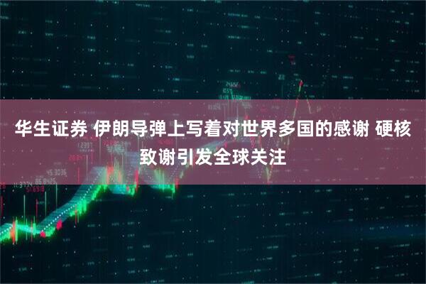 华生证券 伊朗导弹上写着对世界多国的感谢 硬核致谢引发全球关注